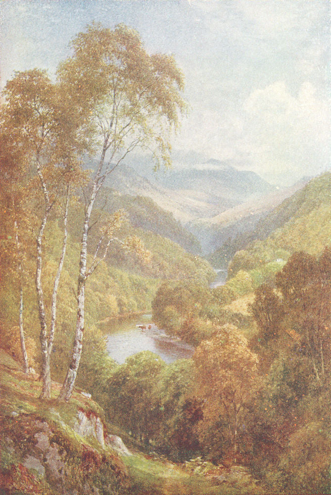 SCOTLAND. Highland line. Looking up pass of Killiecrankie, Perthshire 1922